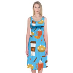 Pumpkin Spice Love Midi Sleeveless Dress from ArtsNow.com