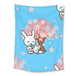 floral bunnies Medium Tapestry