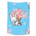 floral bunnies Large Tapestry