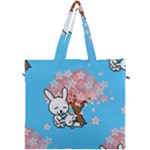 floral bunnies Canvas Travel Bag