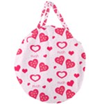 Muah Harts Giant Round Zipper Tote