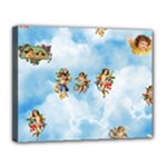 clouds angel cherubs  Canvas 14  x 11  (Stretched)