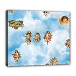 clouds angel cherubs  Deluxe Canvas 24  x 20  (Stretched)