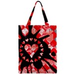 Love Heart Splatter Zipper Classic Tote Bag