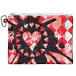 Love Heart Splatter Canvas Cosmetic Bag (XXL)