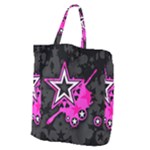 Pink Star Design Giant Grocery Tote