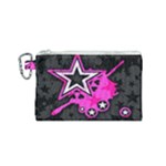 Pink Star Design Canvas Cosmetic Bag (Small)