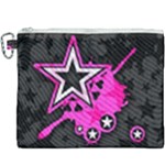 Pink Star Design Canvas Cosmetic Bag (XXXL)