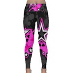 Pink Star Design Lightweight Velour Classic Yoga Leggings