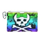 Rainbow Skull Canvas Cosmetic Bag (Medium)