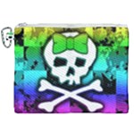 Rainbow Skull Canvas Cosmetic Bag (XXL)