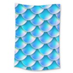 Mermaid Tail Blue Large Tapestry