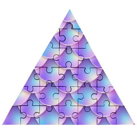 Mermaid Tail Purple Wooden Puzzle Triangle from ArtsNow.com