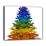 rainbow christmas tree Deluxe Canvas 24  x 20  (Stretched)