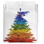 rainbow christmas tree Duvet Cover Double Side (Queen Size)