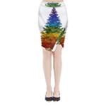 rainbow christmas tree Midi Wrap Pencil Skirt