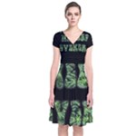 Smoke Weed Every Day c Short Sleeve Front Wrap Dress