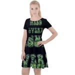 Smoke Weed Every Day c Cap Sleeve Velour Dress 