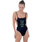 Smoke Weed Every Day c Tie Strap One Piece Swimsuit