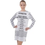 Annette Long Sleeve Hoodie Dress