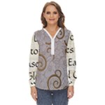 All of Life Come to Me with Ease Joy And Glory 1 Zip Up Long Sleeve Blouse