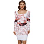 Panic At The Disco - Lying Is The Most Fun A Girl Have Without Taking Her Clothes Women Long Sleeve Ruched Stretch Jersey Dress