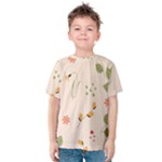 Spring Art Floral Pattern Design Kids  Cotton T-Shirt