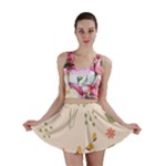 Spring Art Floral Pattern Design Mini Skirt