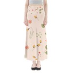 Spring Art Floral Pattern Design Full Length Maxi Skirt