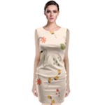 Spring Art Floral Pattern Design Classic Sleeveless Midi Dress