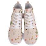 Spring Art Floral Pattern Design Men s Lightweight High Top Sneakers