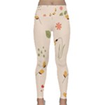 Spring Art Floral Pattern Design Lightweight Velour Classic Yoga Leggings