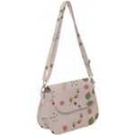 Spring Art Floral Pattern Design Saddle Handbag