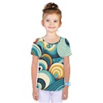 Wave Waves Ocean Sea Abstract Whimsical Kids  One Piece T-Shirt