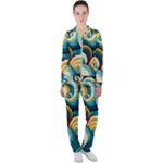Wave Waves Ocean Sea Abstract Whimsical Casual Jacket and Pants Set
