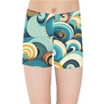 Wave Waves Ocean Sea Abstract Whimsical Kids  Sports Shorts