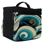 Wave Waves Ocean Sea Abstract Whimsical Make Up Travel Bag (Small)