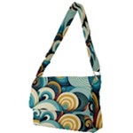 Wave Waves Ocean Sea Abstract Whimsical Full Print Messenger Bag (S)