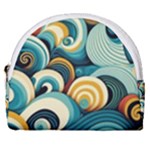 Wave Waves Ocean Sea Abstract Whimsical Horseshoe Style Canvas Pouch
