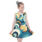 Wave Waves Ocean Sea Abstract Whimsical Kids  Summer Dress