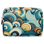 Wave Waves Ocean Sea Abstract Whimsical Make Up Pouch (Medium)