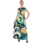Wave Waves Ocean Sea Abstract Whimsical Chiffon Mesh Boho Maxi Dress