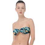 Wave Waves Ocean Sea Abstract Whimsical Classic Bandeau Bikini Top 