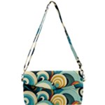 Wave Waves Ocean Sea Abstract Whimsical Removable Strap Clutch Bag
