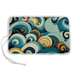 Wave Waves Ocean Sea Abstract Whimsical Pen Storage Case (L)