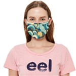 Wave Waves Ocean Sea Abstract Whimsical Cloth Face Mask (Adult)