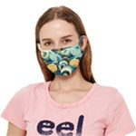 Wave Waves Ocean Sea Abstract Whimsical Crease Cloth Face Mask (Adult)