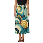 Wave Waves Ocean Sea Abstract Whimsical Classic Midi Chiffon Skirt