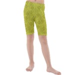 Stylized Botanic Print Kids  Mid Length Swim Shorts