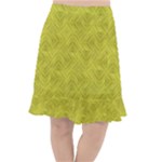 Stylized Botanic Print Fishtail Chiffon Skirt